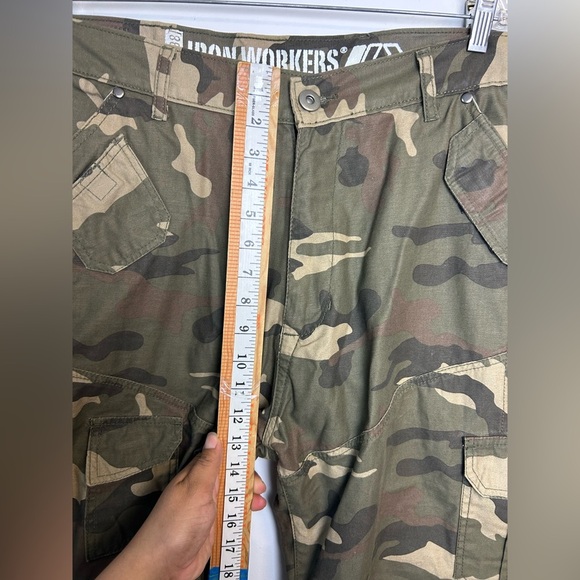 BILT Iron Workers Men Motorcycle Pants Mens 38X32 Camo Cargo Ankle Straps DuPont - Picture 8 of 16